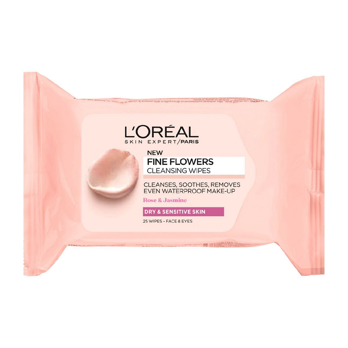 L'Oreal Paris Fine Flowers Cleansing Wipes Sensitive Skin&amp;nbsp;x25