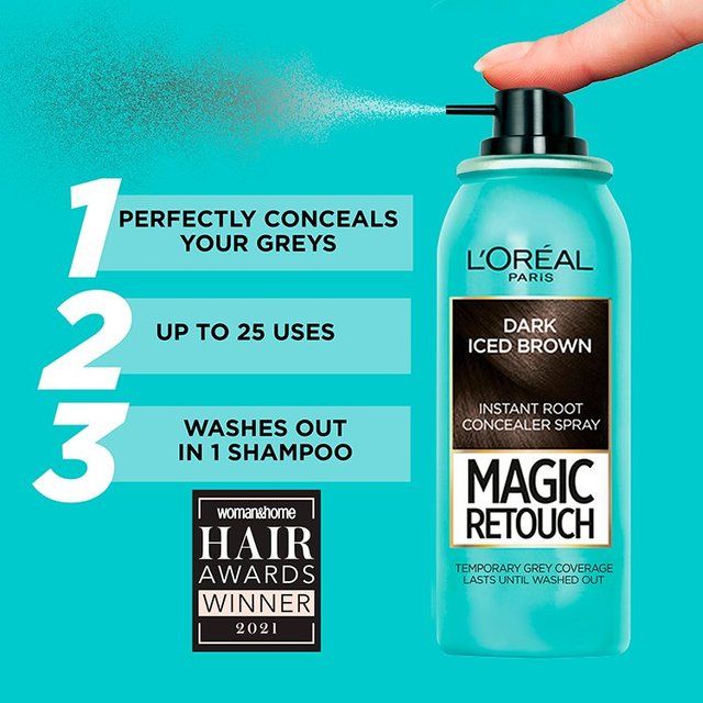 L'Oreal Paris Magic Retouch Instant Grey Root Touch Up Dark Iced Brown   75ml