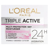 L'Oreal Paris Triple Active Day Moisturiser Dry &amp;amp; Sensitive Skin 50ml