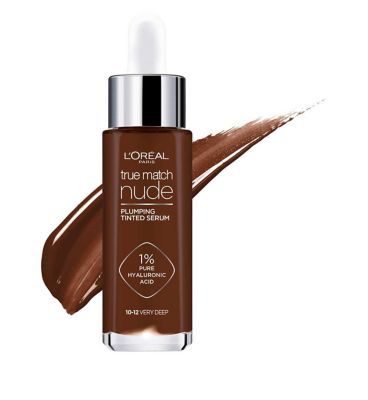 L'Oreal Paris True Match Nude Plumping Tinted Skin Serum, 1% Hyaluronic Acid 10 - 12