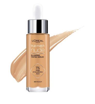 L'Oreal Paris True Match Nude Plumping Tinted Skin Serum, 1% Hyaluronic Acid 4 - 5
