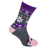 Ladies/Womens Slipper Gripper Socks (4-7) Pig