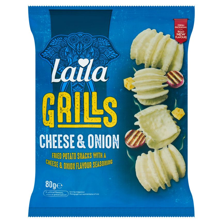 Laila Grills Cheese &amp;amp; Onion 80g