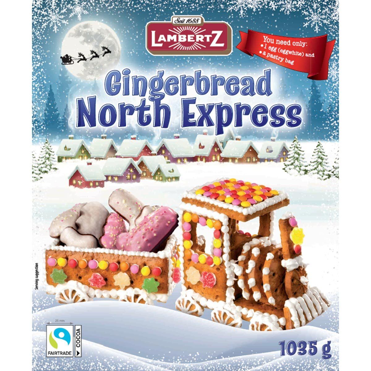 Lambertz Gingerbread Cottage &amp;amp; North Express Train, 1.935kg