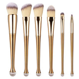 LaRoc 6 Piece - Gold Makeup Brushes