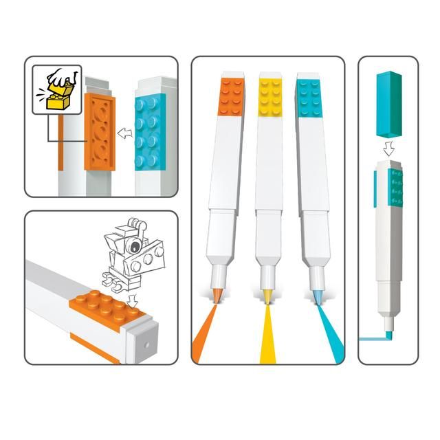 Lego Stationery Highlighter   3 per pack