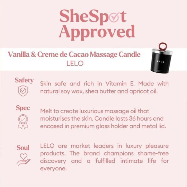 Lelo Vanilla &amp;amp; Creme de Cacao Massage Candle