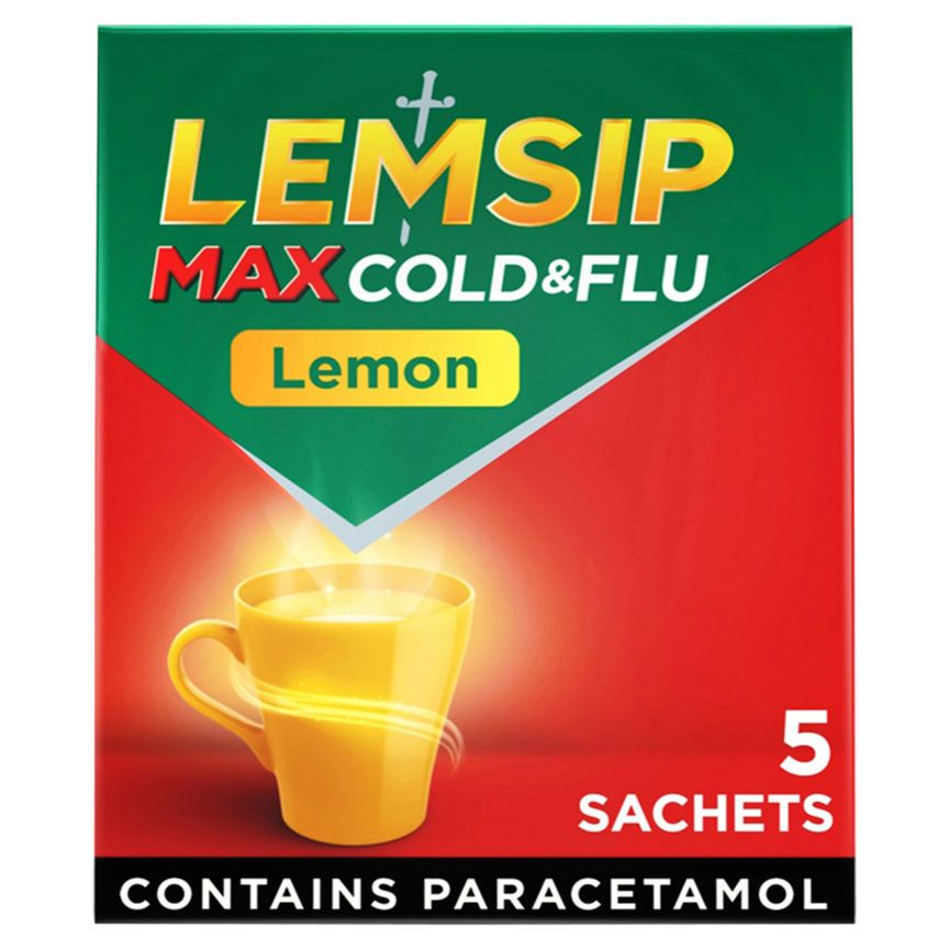 Lemsip Max Cold &amp;amp; Flu Lemon 5 Sachets