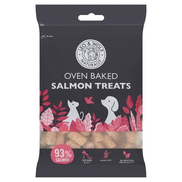 Leo &amp;amp; Wolf Oven Baked Salmon Treats for Cats and Dogs   100g