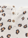 Leopard Print Knitted Long Sleeve Bodysuit &amp;amp; Tights Set 3-6 months