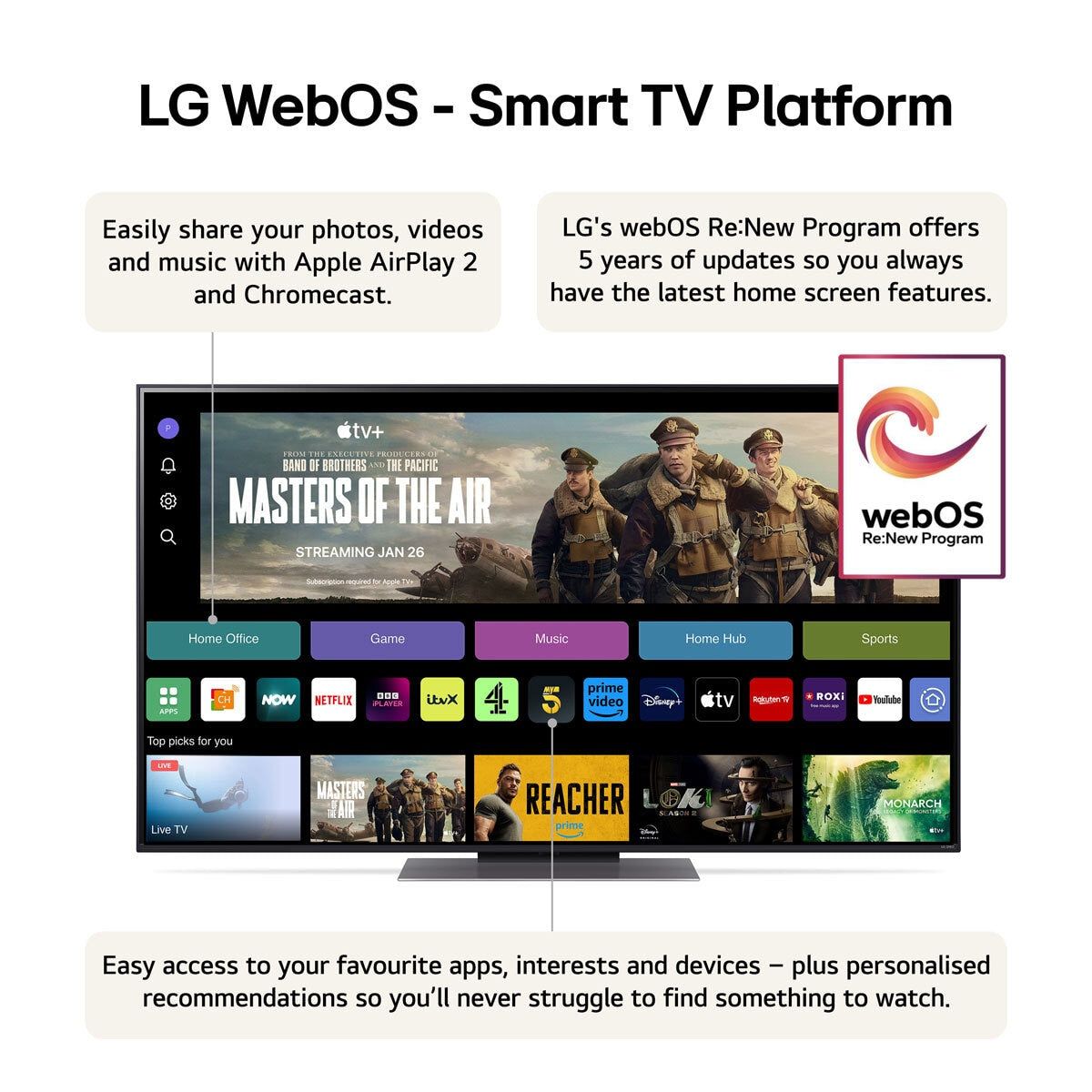 LG 50QNED87T6B 50 Inch QNED 4K Ultra HD Smart TV
