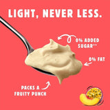 Light &amp;amp; Free Peach Passion Fruit 0% Added Sugar Fat Free Yoghurt   4 x 115g