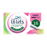 Lil-Lets Organic Non-Applicator Tampons Super 16 pack