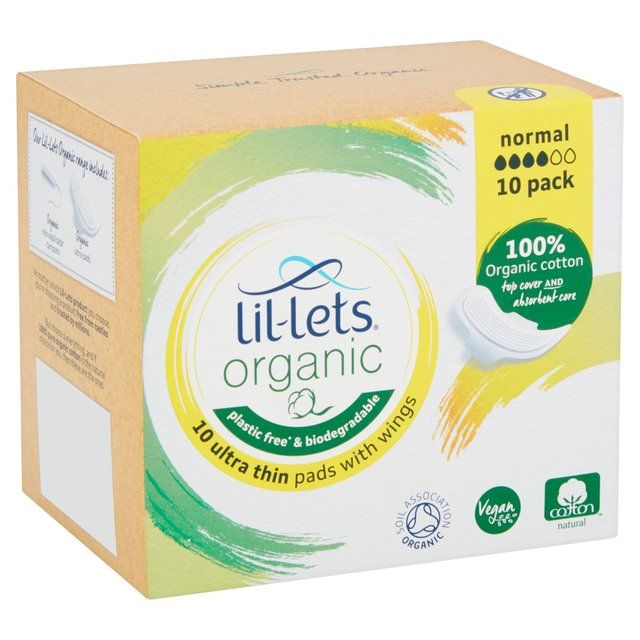 Lil-lets Organic Pads Normal   10 per pack