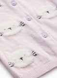 Lilac Cat Print Knitted Cardigan &amp;amp; Leggings Set 6-9 months