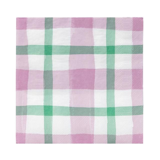 Lilac &amp;amp; Green Paper Party Napkins   20 per pack