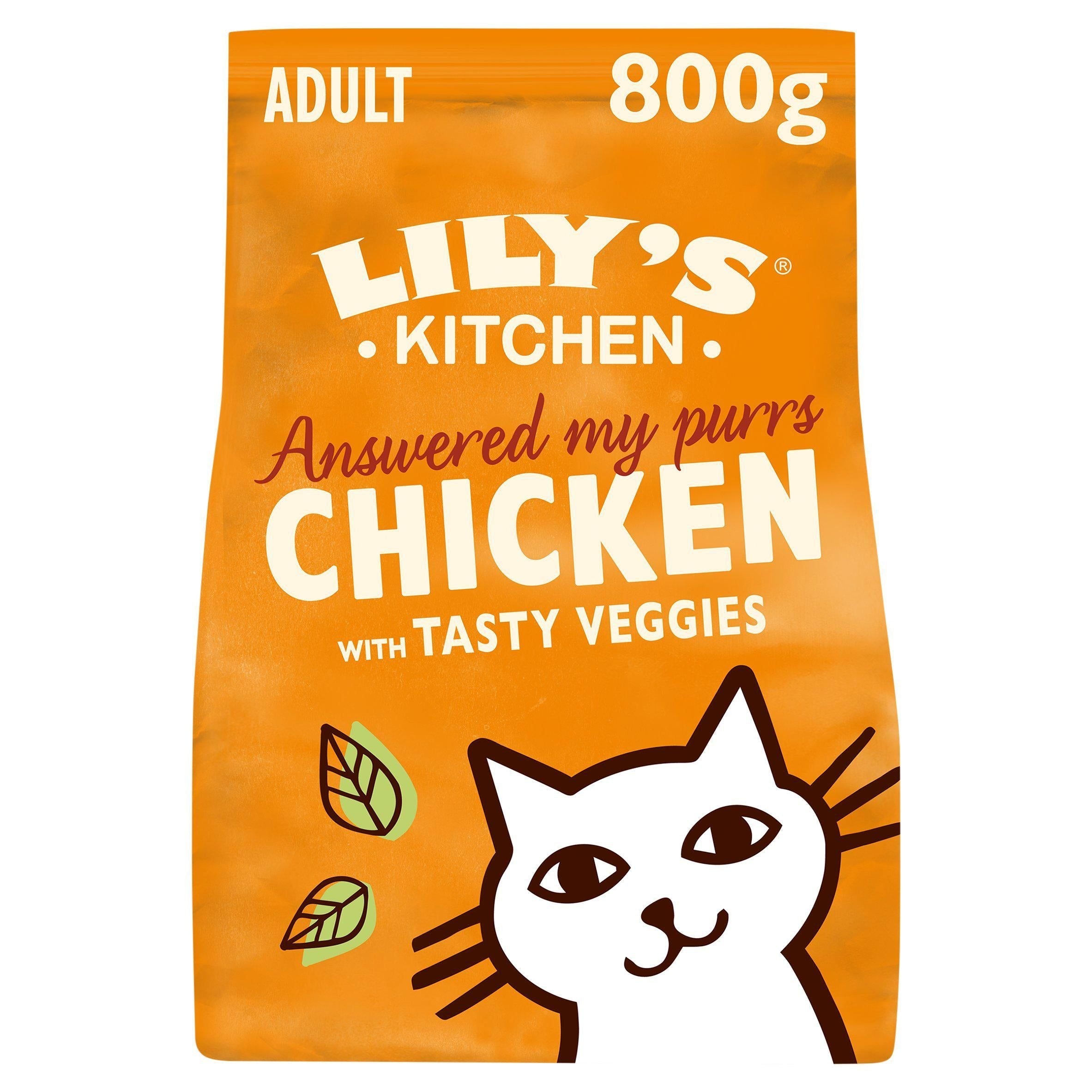 Lily's Kitchen Adult Delicious Chicken &amp;amp; Healthy Herbs Dry Complete Cat Food 800g