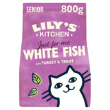 Lily's Kitchen Cat White Fish &amp;amp;Turkey Senior Recipe Dry Food   800g