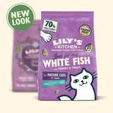 Lily's Kitchen Cat White Fish &amp;amp;Turkey Senior Recipe Dry Food   800g