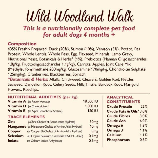 Lily's Kitchen Dog Duck Salmon &amp;amp; Venison Wild Woodland Walk Adult Dry Food   2.5kg