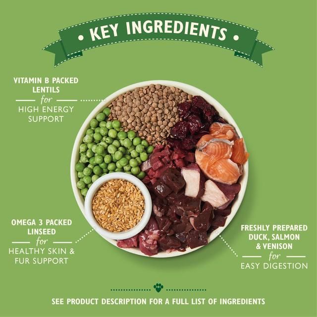 Lily's Kitchen Dog Duck Salmon &amp;amp; Venison Wild Woodland Walk Adult Dry Food   7kg