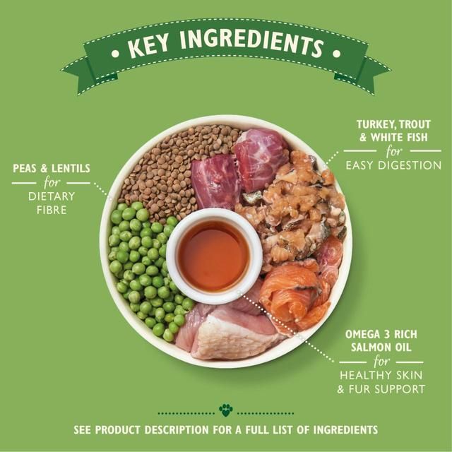 Lily's Kitchen Dog Turkey &amp;amp; Trout Senior Recipe Dry Food   1kg