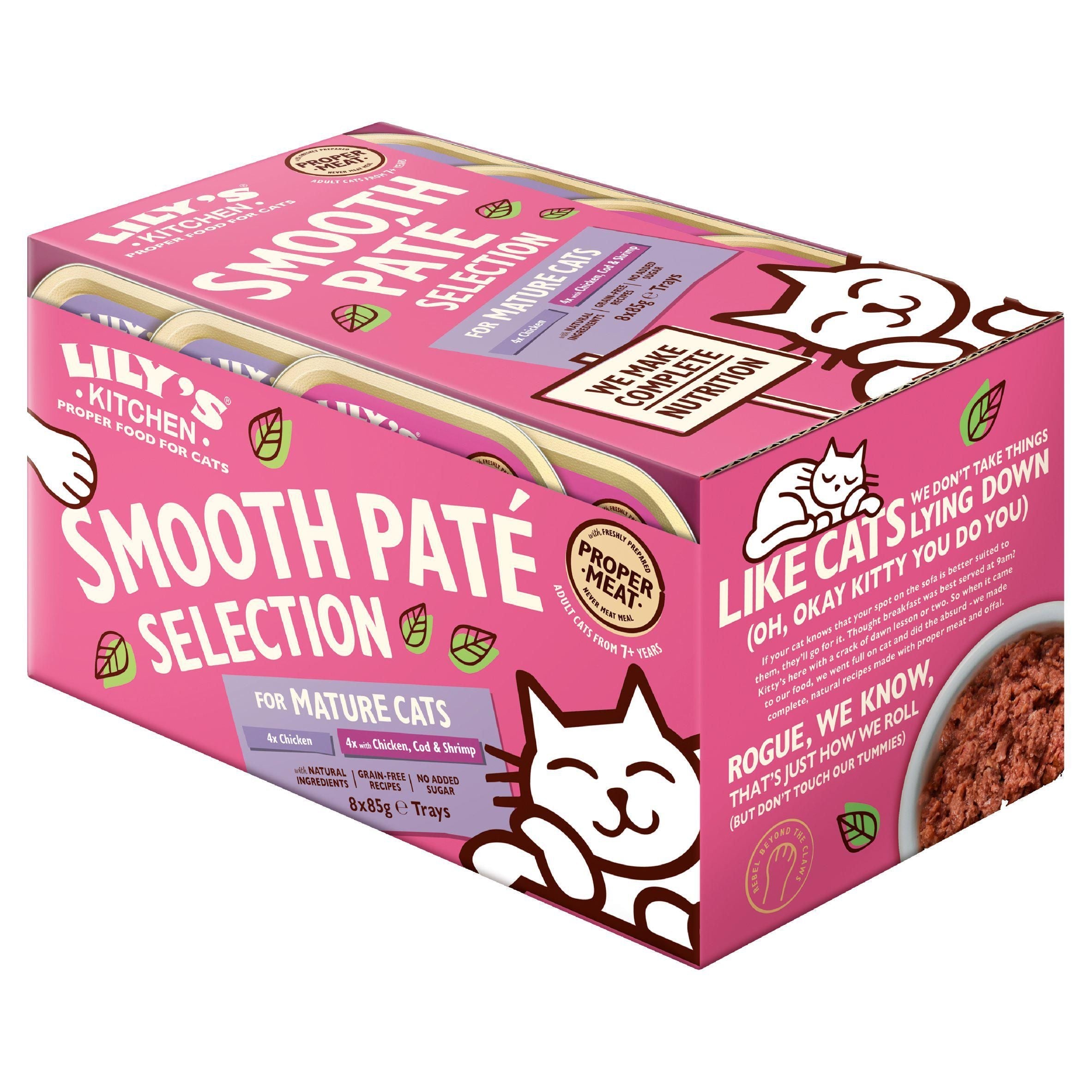 Lily's Kitchen Smooth Pat&amp;eacute; Selection Complete Mature Cat Food 8x85g