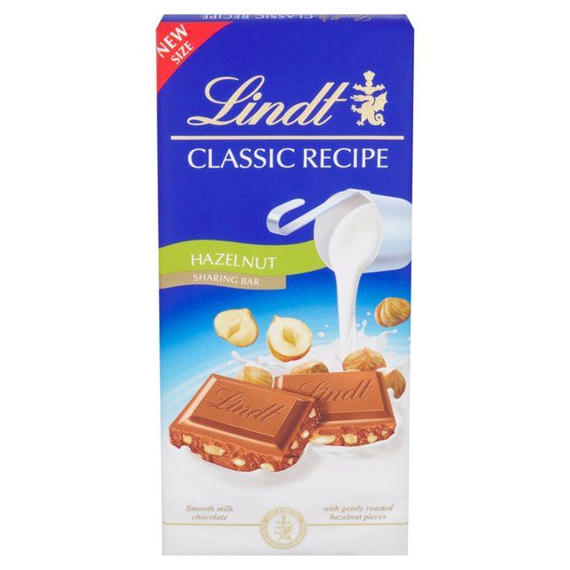 Lindt Classic Recipe Hazelnut Milk Chocolate Sharing Bar   190g