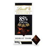 Lindt Excellence 85% Cocoa Dark Chocolate Bar   100g