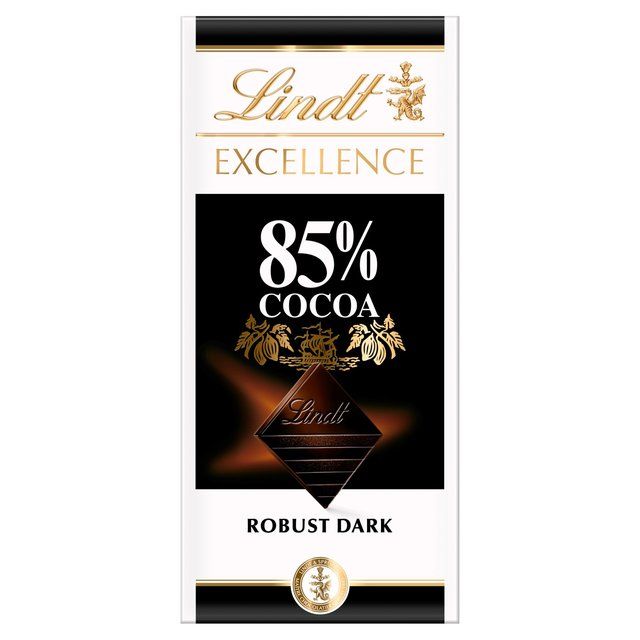 Lindt Excellence 85% Cocoa Dark Chocolate Bar   100g