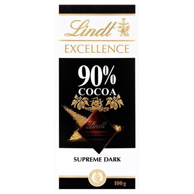 Lindt Excellence 90% Dark Supreme Chocolate Bar   100g