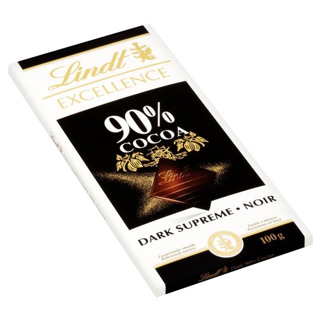 Lindt Excellence 90% Dark Supreme Chocolate Bar   100g