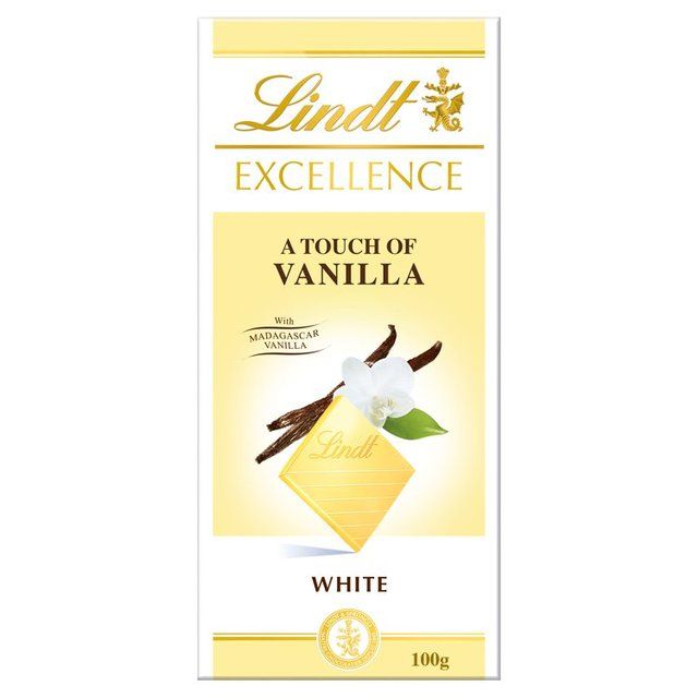 Lindt Excellence Natural Vanilla White Chocolate Bar   100g