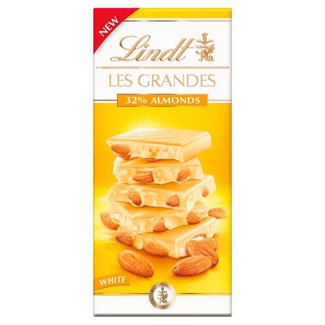 Lindt Les Grandes Almond &amp;amp; White Chocolate Bar   150g