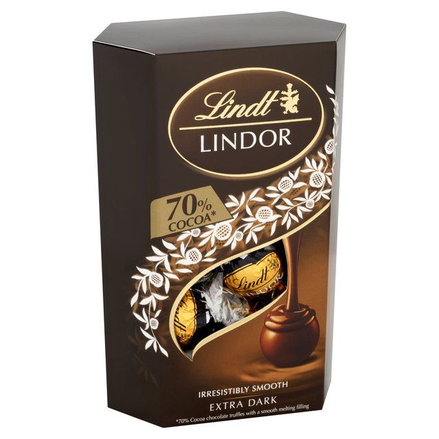 Lindt LINDOR 70% Dark Chocolate Truffles Box   200g