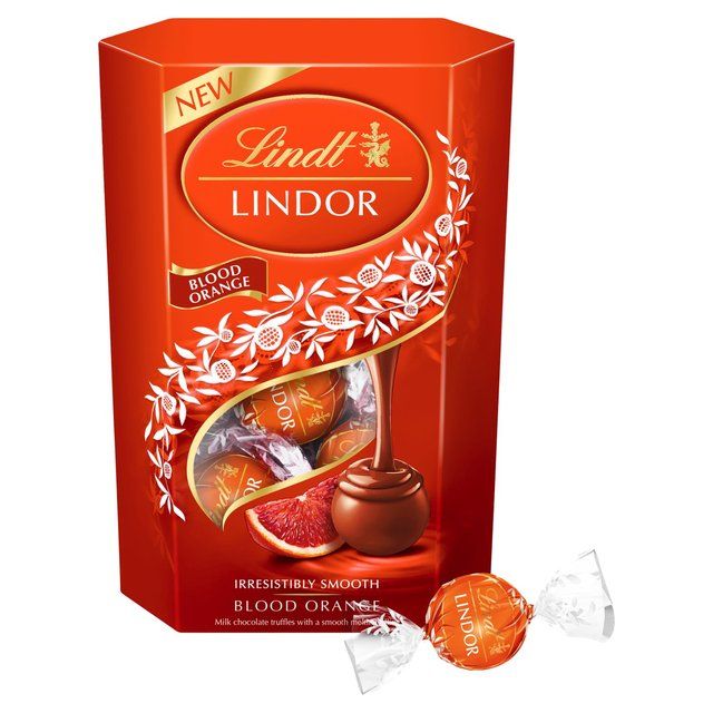 Lindt LINDOR Blood Orange Truffles Box   200g