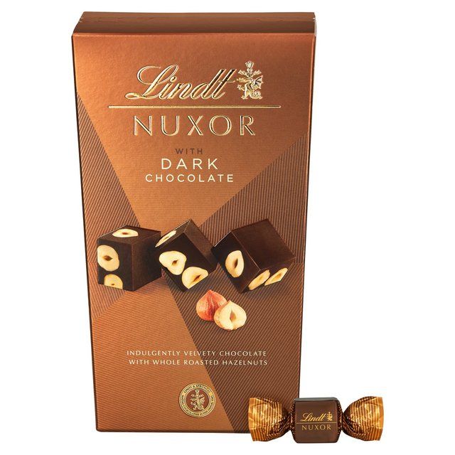 Lindt NUXOR Dark Gianduja Chocolate with Hazelnuts   165g