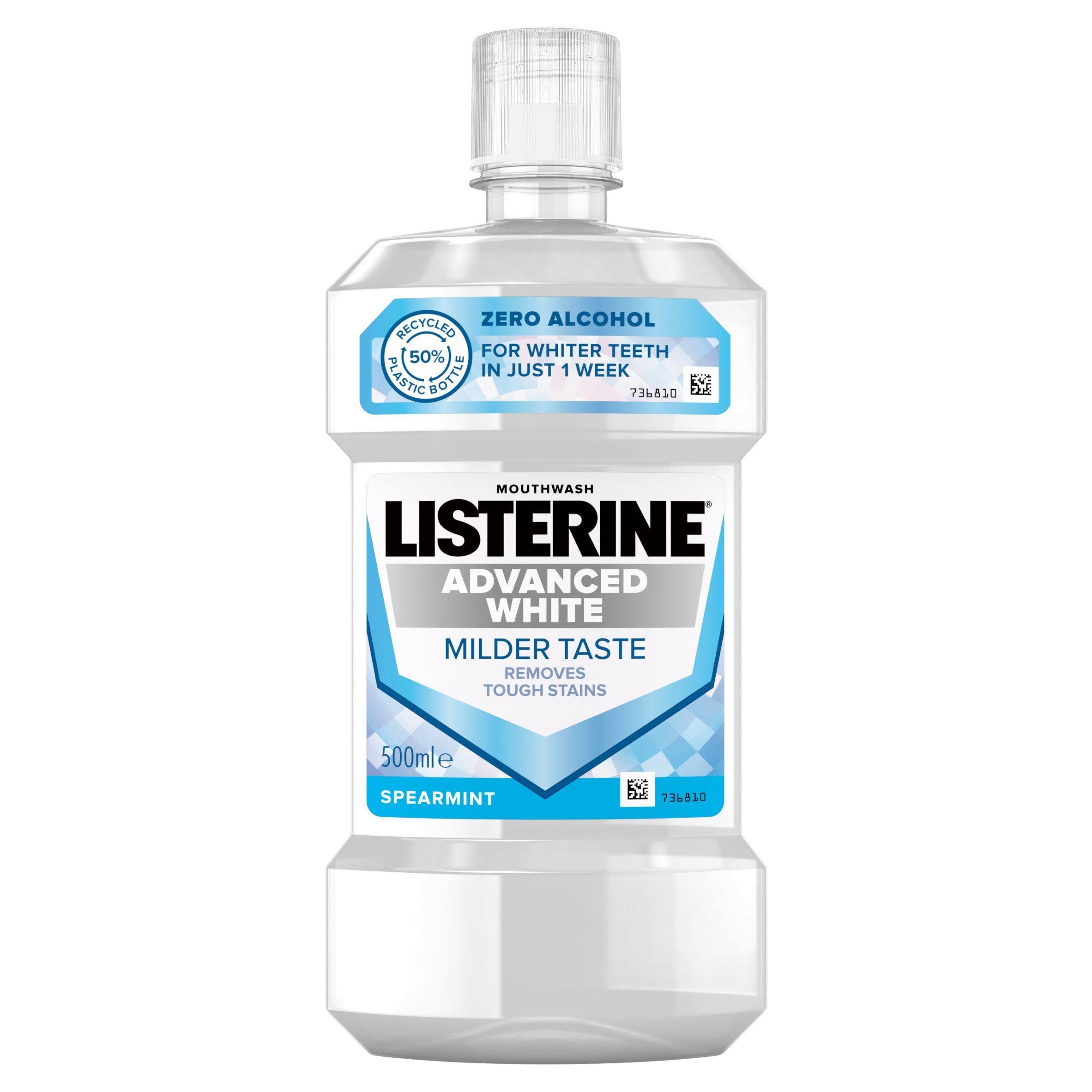 Listerine Advanced Mouthwash, Whitening 500ml