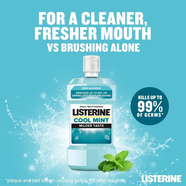 Listerine Cool Mint Milder Taste Mouthwash   500ml