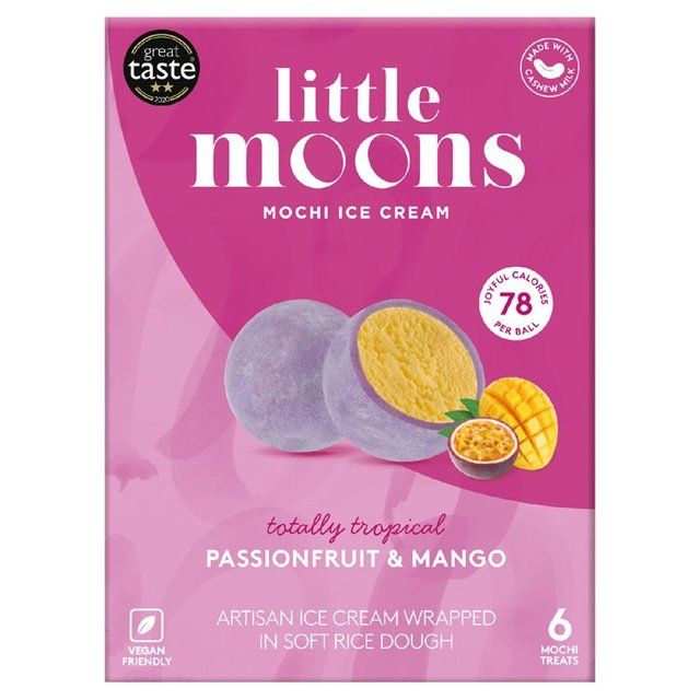 Little Moons Vegan Passionfruit &amp;amp; Mango Mochi Ice Cream   6 x 32g