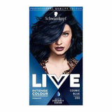LIVE Intense Colour Permanent Black Hair Dye Deep Black Cosmic Blue 090