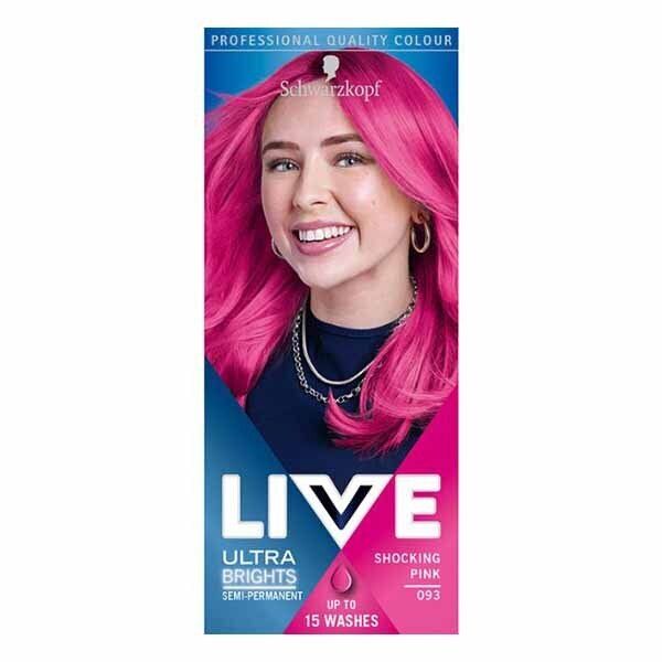 LIVE Ultra Brights 091 Raspberry Rebel Hair Dye Shocking Pink 093