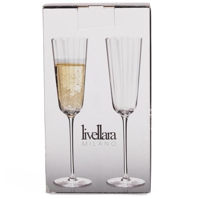 Livellara Set Of 2 Champagne Glasses   2 per pack
