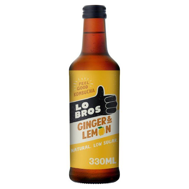 Lo Bros Kombucha Ginger &amp;amp; Lemon Low Sugar   330ml