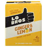 Lo Bros Kombucha Ginger &amp;amp; Lemon Low Sugar Multipack   4 x 250ml