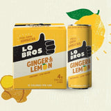Lo Bros Kombucha Ginger &amp;amp; Lemon Low Sugar Multipack   4 x 250ml