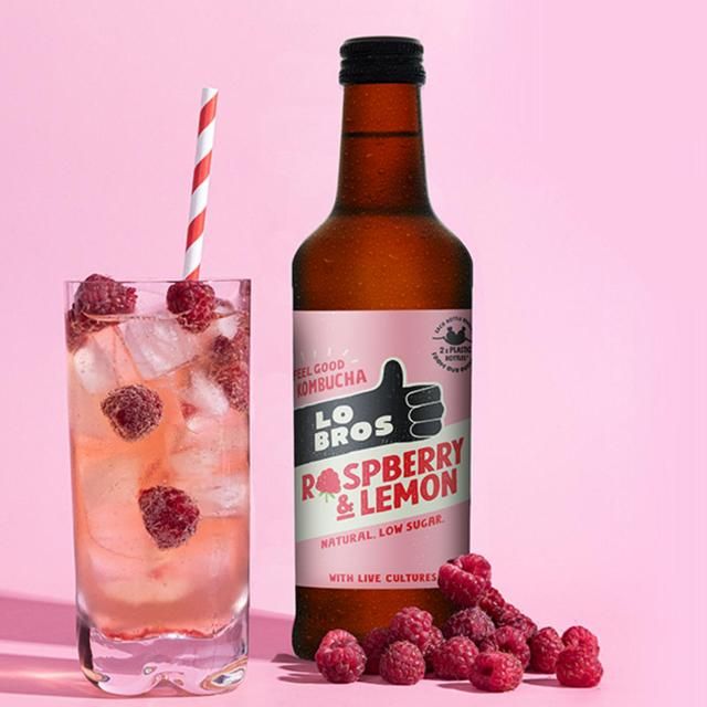 Lo Bros Kombucha Raspberry &amp;amp; Lemon Low Sugar   330ml