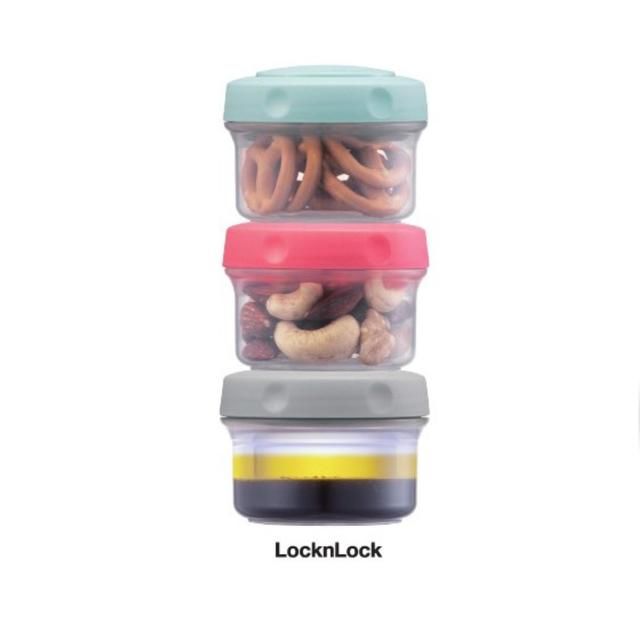 Lock &amp;amp; Lock 3 Pce Mini Round Storage Set