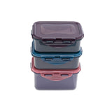 Lock &amp;amp; Lock Eco Rectangular Set 2x350ml &amp;amp; 470ml 3pc