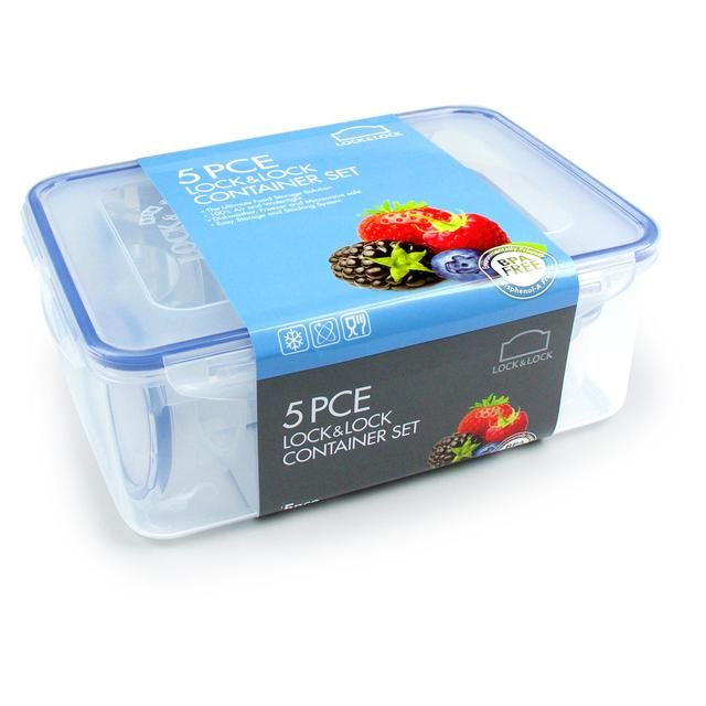 Lock &amp;amp; Lock Storage Container Set   5 per pack